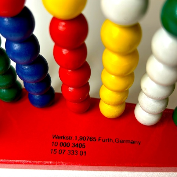 Eichhorn Wooden Abacus Kids Math Tot Learn STEM Play Educational Numbers Fun - Picture 5 of 6